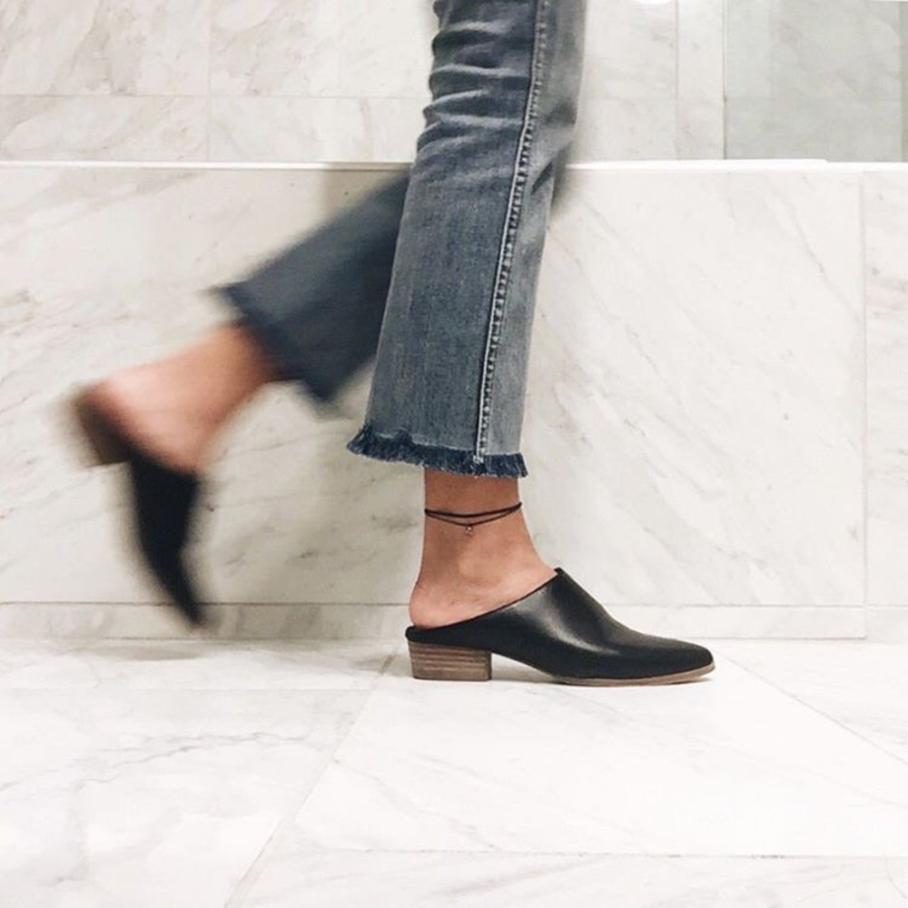 Madewell Barlow Black Mules
